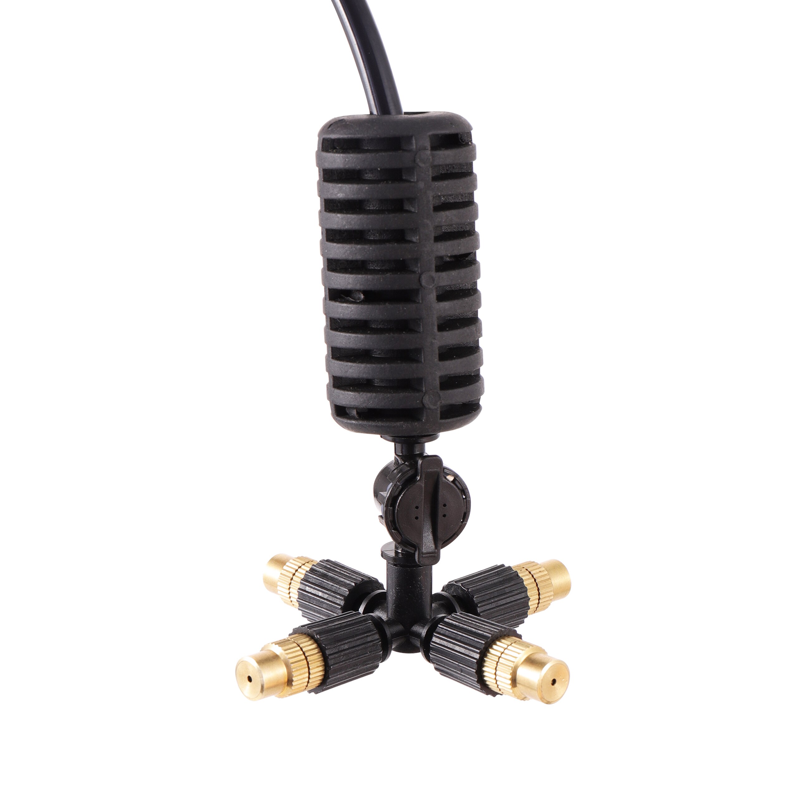 Hanging Sprinklers Kit 4/7mm Hose With Atomization Nozzle Greenhouse Atomizing Nozzle Cooling Humidify Watering Sprinkler 1 Set: 4 way