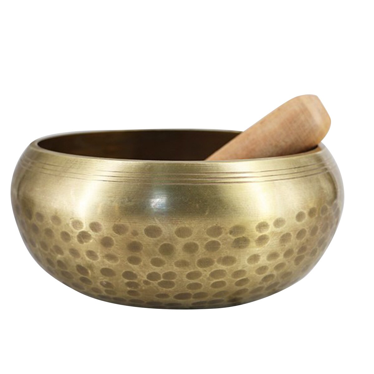 Tibetan Singing Bowl Set Brass Singing Bowl Wooden Mallet for Meditation Yoga Chakra Healing Relaxation Mindfulness: 9.5