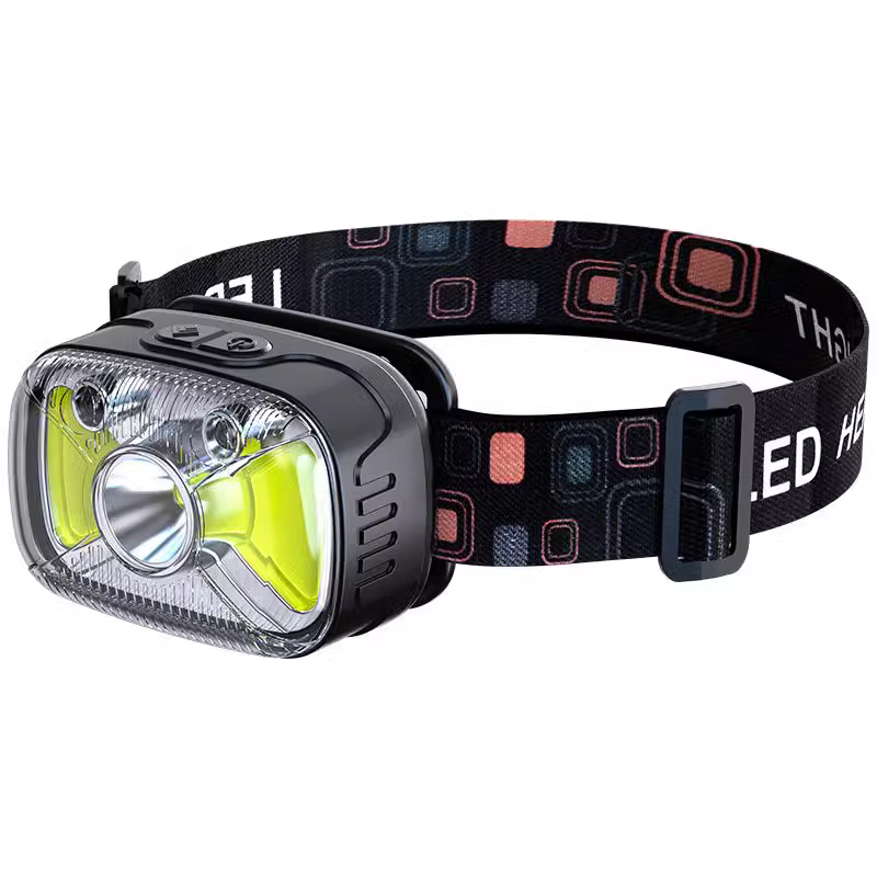 7 Modes Mini Rechargeable Powerful Headlamp Type-c High Power Head light LED Head Lamp Sensor Torch Work Front Light for Outdoor: Default Title