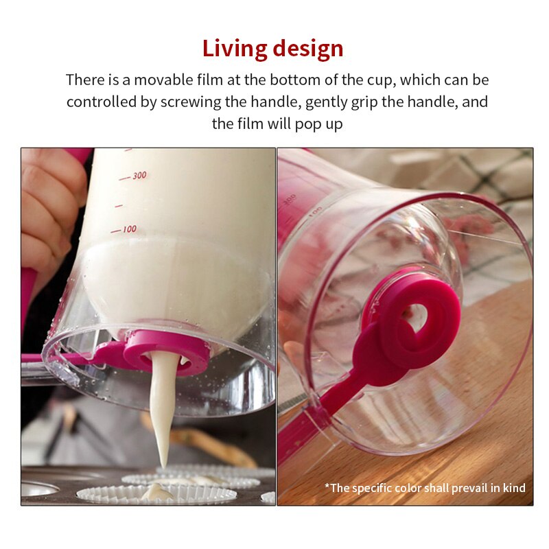 Beslag meel pasta dispenser slagroom verdeler maatbeker 900ml voor cupcakes pannenkoeken koekjes cake muffins bakgereedschap