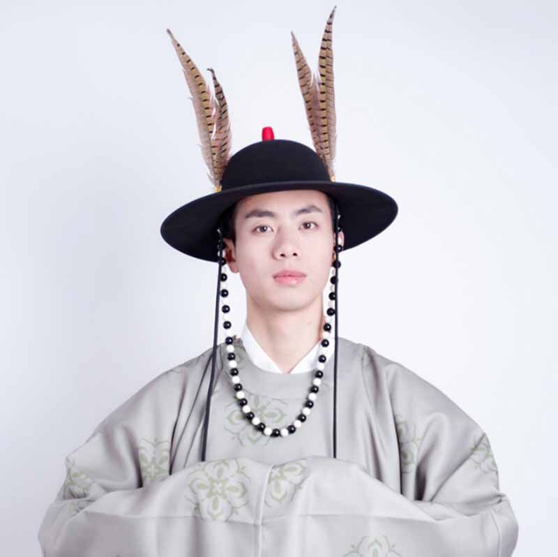 Hanfu Hat For Men Chinese Ancient Black Square Top Hat Headdress Male Cosplay Hanfu Formal Hat For Men Women