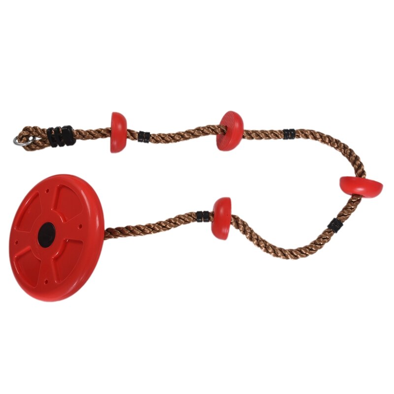 Outdoor Climbing Rope Disc Swing for Children Physical Training Climbing Rope with Connecting Belt Carabiner