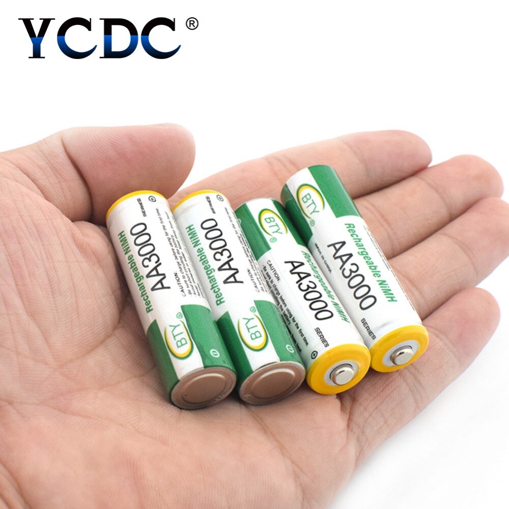 BTY 1.2V AA 3000 MAh Pre/Stay Charge Ni-MH Cells Rechargeable Nimh Batteriess AA LR6 HR6 3000mAh For Torch Remote Controls