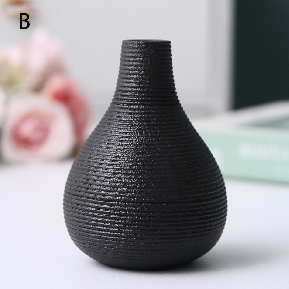 Malé keramické vázy, jednoduché bytové dekorácie, dekorácie do obývačky, kvetináče na suché kvety, ručné práce, hydroponické vázy: Žltá