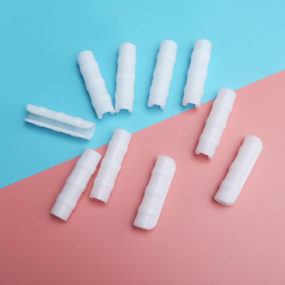 10 Pcs ABS Snap Clamp Standard Grip Snap-in Buckle Garden Greenhouse Accessories (Suit for 19-20mm Pipe, White)