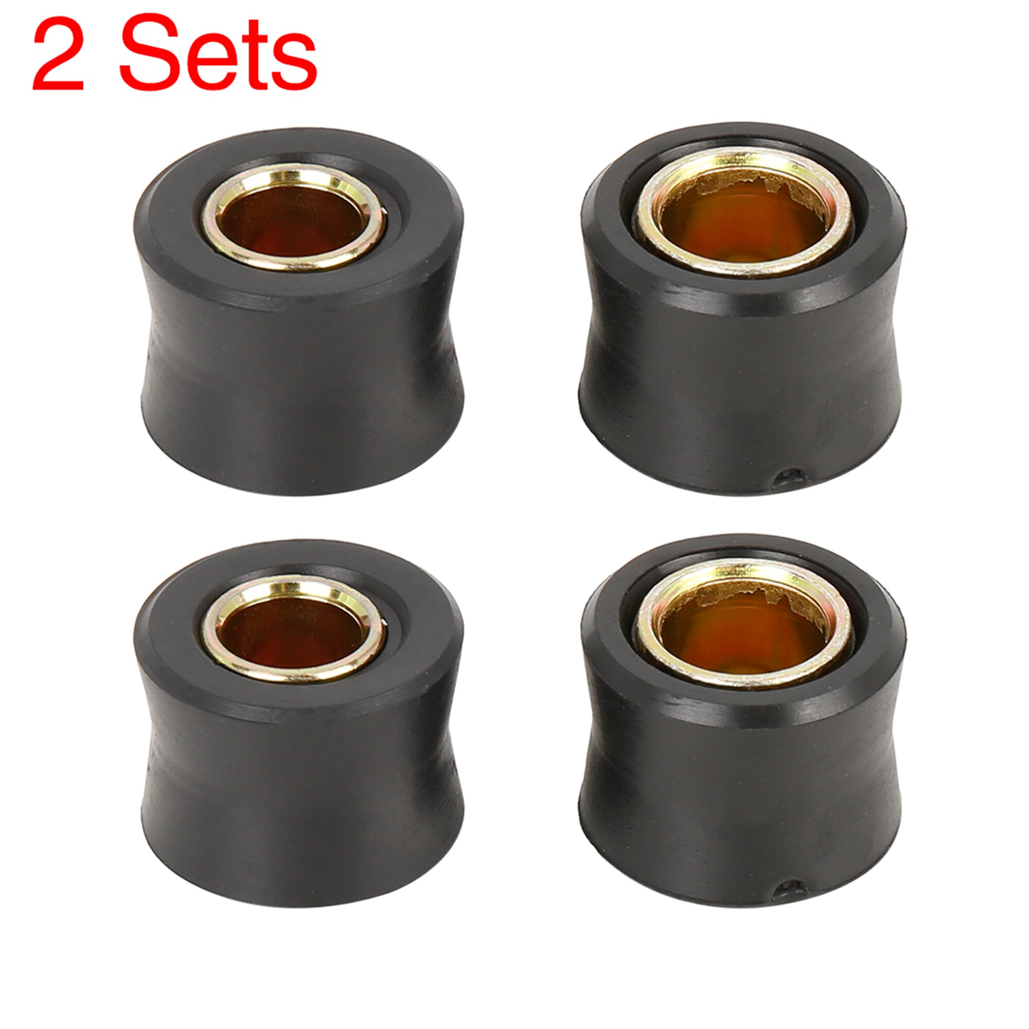 Motoforti 10mm 12mm 13mm motocicleta Scooter amortiguador trasero buje anillo de goma casquillo amortiguador de rueda 2/4/5/6/10 Uds: Blanco