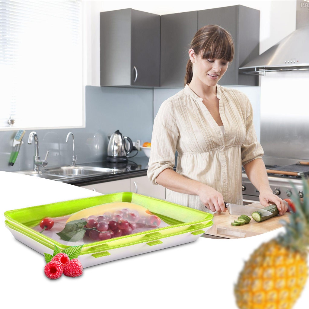 5Pcs Fresh Food Preservation tray Organizer For Fresh Food Preservation Pallet Refrigerator Food Storage Container