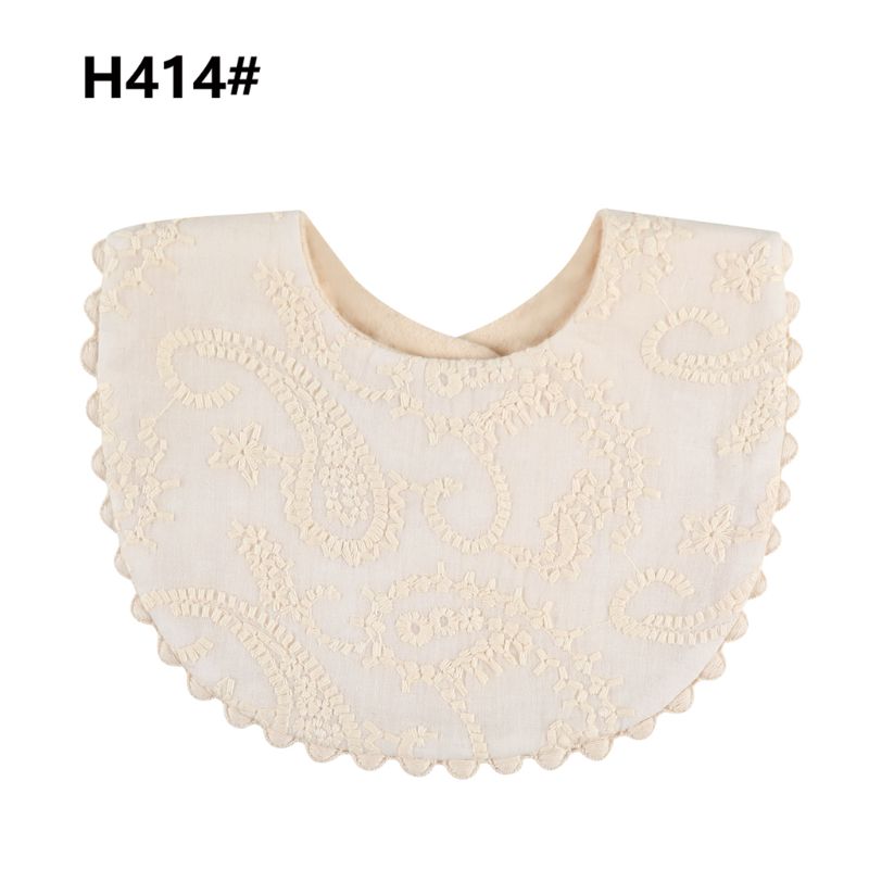 Bébé filles bavoirs -né broderie florale princesse coton Bandana bavoirs alimentation salive serviette: H414