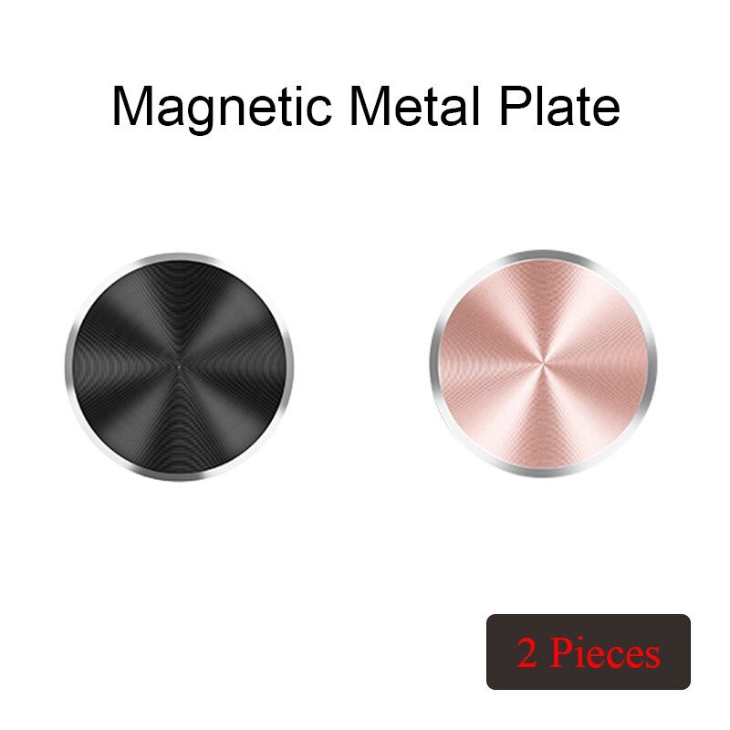 Placa de Metal adhesiva para coche, soporte magnético para teléfono móvil, 1, 2 o 3 unidades: Black and Rose