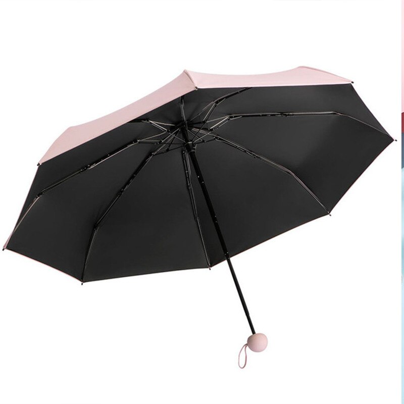 portable dual-use compact sunshade umbrella UV protection sun sun folding umbrella capsule Five-holding female rain pocket sun p