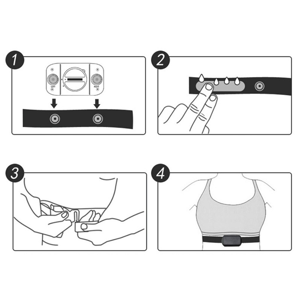 Heart Rate Monitor Sport Running Sensor Adjustable Chest Strap For Wahoo Garmin Polar Connected Outdoor Band