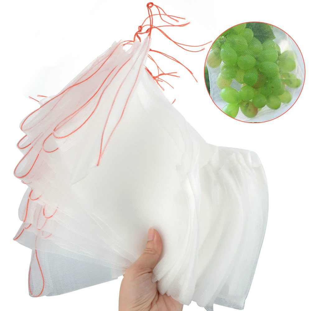 20Pcs Set Nylon Mesh Bag Seed Bag Large Soaking Bag Fruit Insect-Proof Gauze Plant Growth Protect Bag Gardening Supplies
