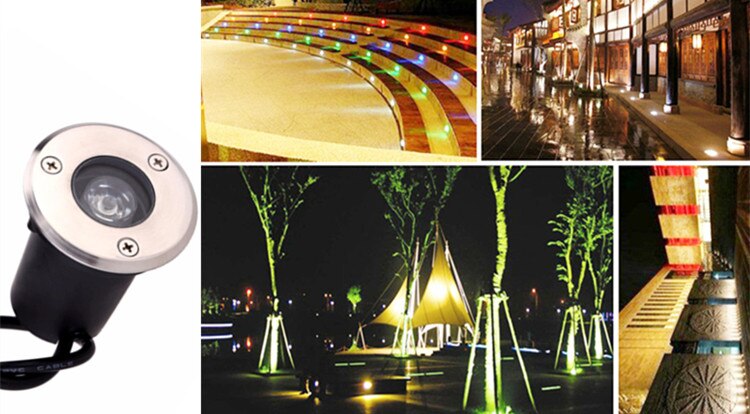 NUOVO 1 w DC12v portato Da Terra per Esterni pianoforte Giardino Sotterraneo Sepolto luce del Punto Della Lampada Della Luce di Paesaggio di IP67