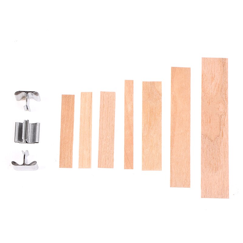 20Pcs Wooden Candles Wick with Sustainer Tab Candle Wick Core for Candle