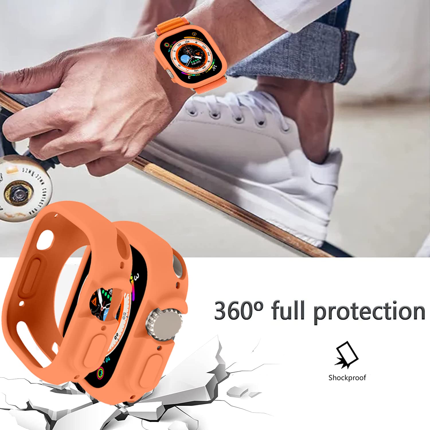 Deksel til eple se ultra 49mm smartklokke beskyttende tpu silikonbeskytter støtfanger tilbehør iwatch serie ultra 49 mm deksel