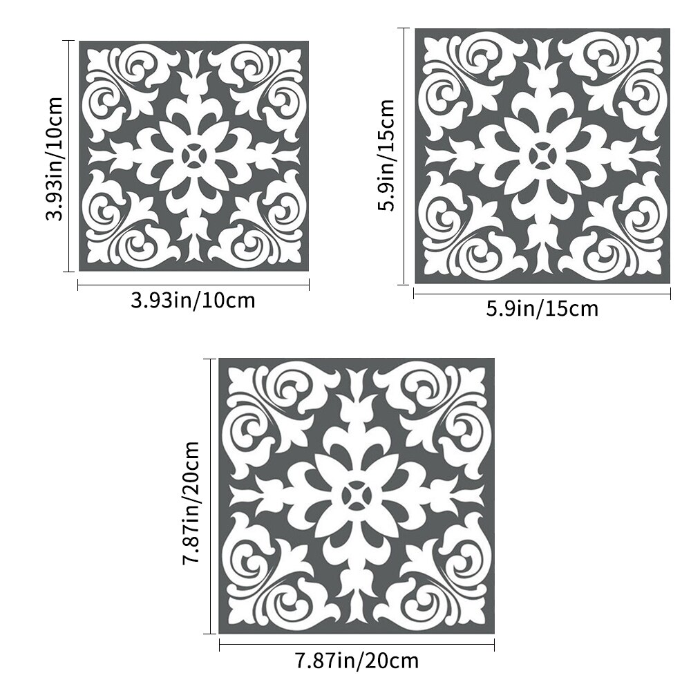 24pcs Backsplash Kitchen Tile Sticker Waterproof Self Adhesive Retro Wall Stickers Moroccan Floor Tiles Sticker Decor Bathroom