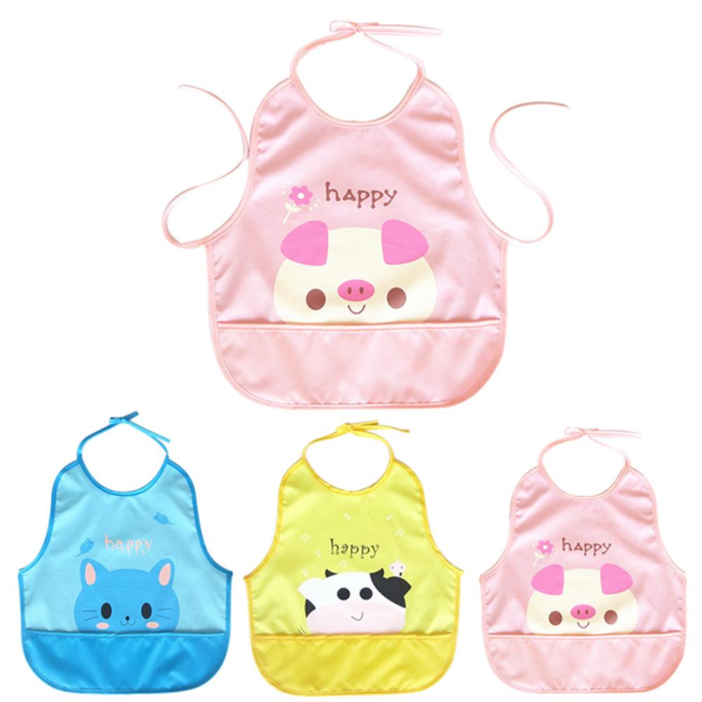 Newest Children Cartoon Waterproof Bib Soli Release Baby Pinny Girls Boys Saliva Towel Print Apron For Kid