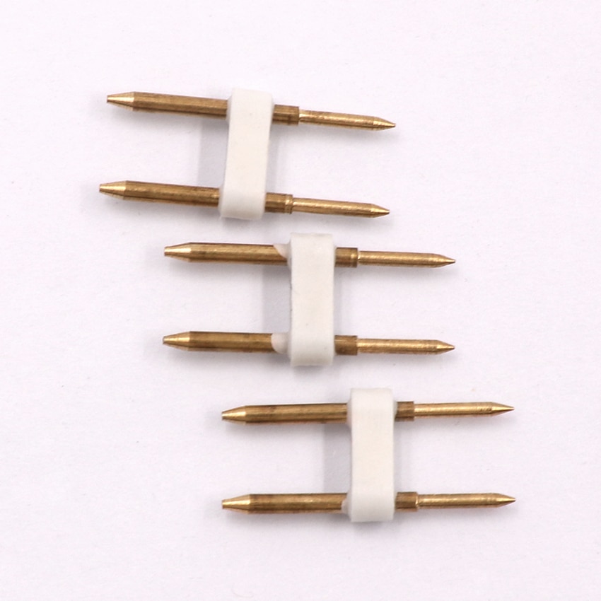 2 pin L forma de T Conector de esquina enchufe central con aguja de cobre para 110V 220V LED de 5050 de 3014, 2835 color Dropshopping