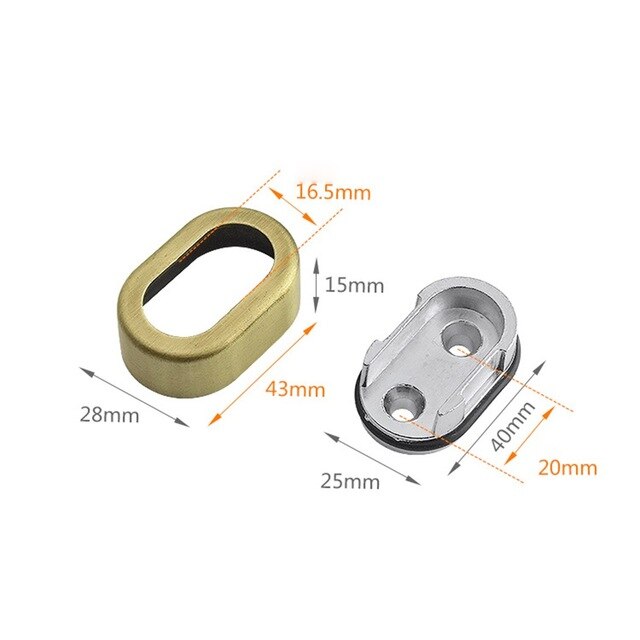 Furniture Bracket 4pcs Round Bracket Stainless Steel Standard Tube Support: copper