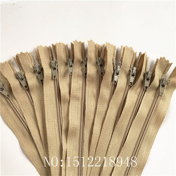 10 szt. 3#  nylonowe zamki spiralne robić szycia krawieckiego,  (14 cale, ) 35 cm sztuki (kolor robić wyboru): khaki