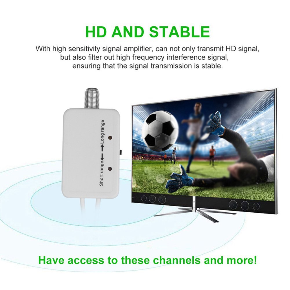 30db TV Antenna Signal Amplifier Booster For Cable TV HDTV Antenna Signal Booster Antenna Low Noise Easy Installation