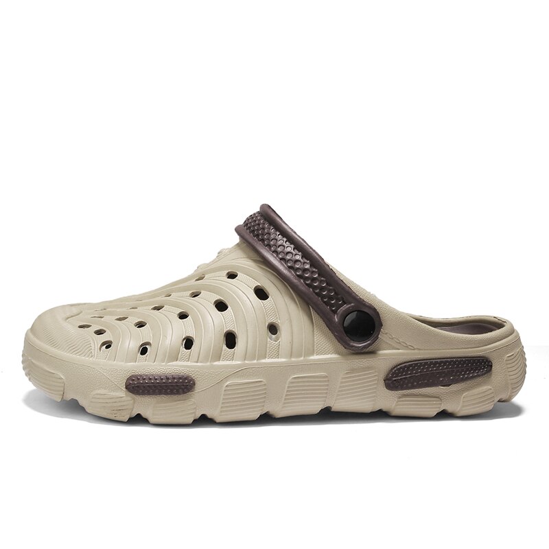 PULOMIES Pistoni di Estate Degli Uomini Sandali Massaggio Zoccoli Da Giardino All'aperto Scarpe Da Uomo Piscina Sandali Da Bagno Presentazioni Aziende Produttrici Giochi Muli Pistoni Della Spiaggia: Cachi / 42