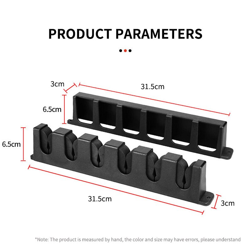 Fiskestangsholdere til 2pc lodret vægstangsstativ til opbevaring af  to 6 stænger, pladseffektiv abs-fiskestangsholder til vægmontering, opbevaringsværktøj