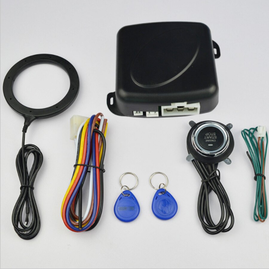 Universal 12V car one button start up system RFID key induction hidden lock boot anti-theft system