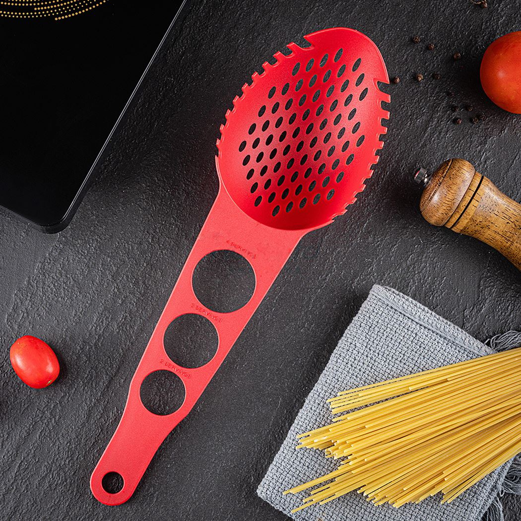 Rød spaghetti server non-stick pasta ske køkken pasta ske premium nylon materiale mad tang køkken tilbehør