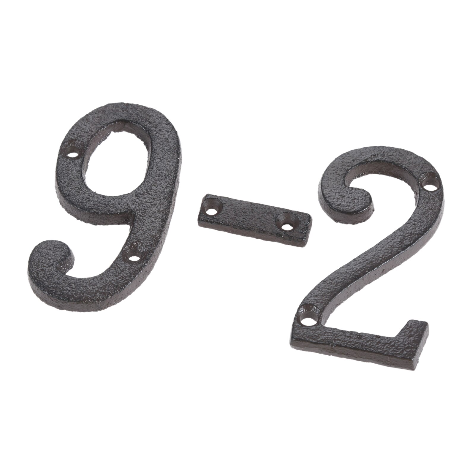 Metall Buchstaben Zahlen Zeichen w/schraube 7,5-8cm Schwere Textur Gusseisen Türschild Wand Ornament DIY Home/Hotel/Bar Outdoor Adresse