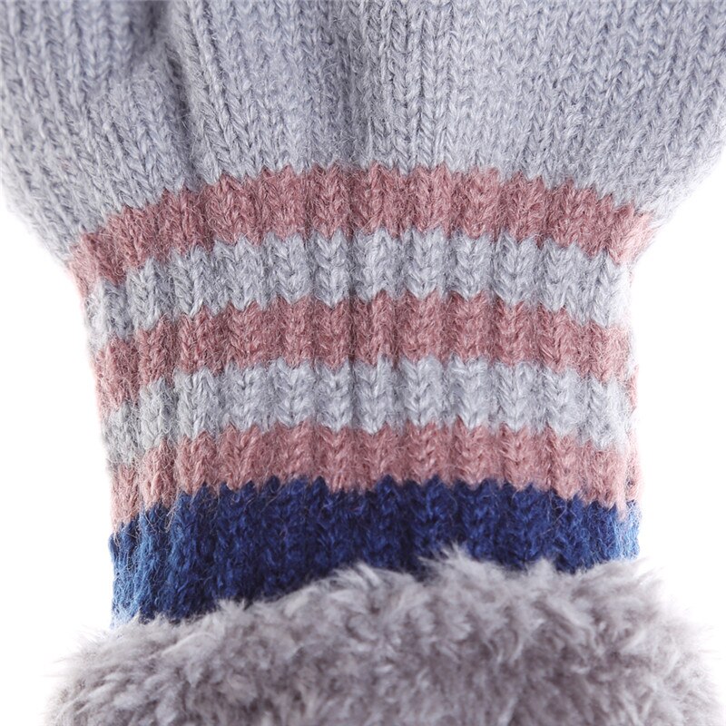 Inverno Del Bambino Guanti Completa Fingers Delle Ragazze Dei Ragazzi Guanto di Lavoro A Maglia Star Modello Guanti Caldi Neonati Guanti Con La Corda