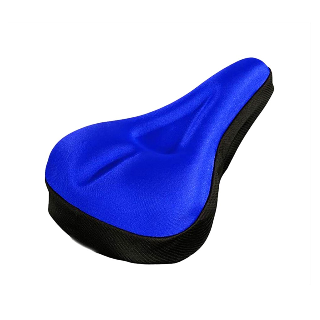 MTB Sitze GEL Silikon Schwamm Fahrrad 3D Weiche Gel Sattel Sitz Abdeckung Kissen Pad Wasserdichte Universal Bike Sitze Bike Zubehör: Blue