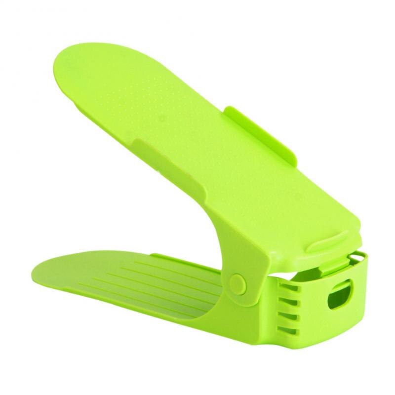 Double Layer Adjustable Shoe Hanger Space Saving Shoe Storage Shelf Plastic Home Sort Tidy Bracket Bedroom Shoe Storage Rack