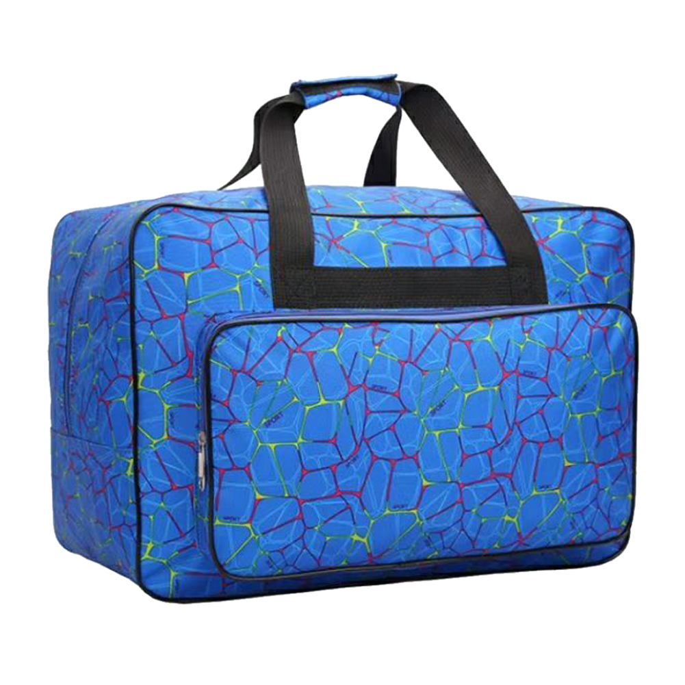 Sac fourre-tout en toile étanche grande capacité, sac de rangement, sacs à main portables de voyage, étui de rangement avec poches et poignée: Blue