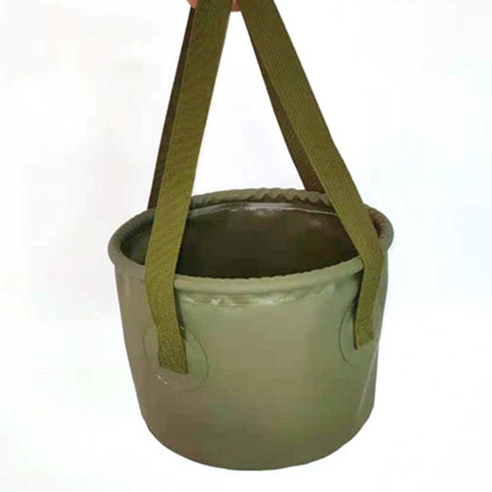 Seau rond pliable Portable, bassin d&#39;eau pliable en PVC seau de pêche étanche voyage en plein air Camping pique-nique stockage d&#39;eau