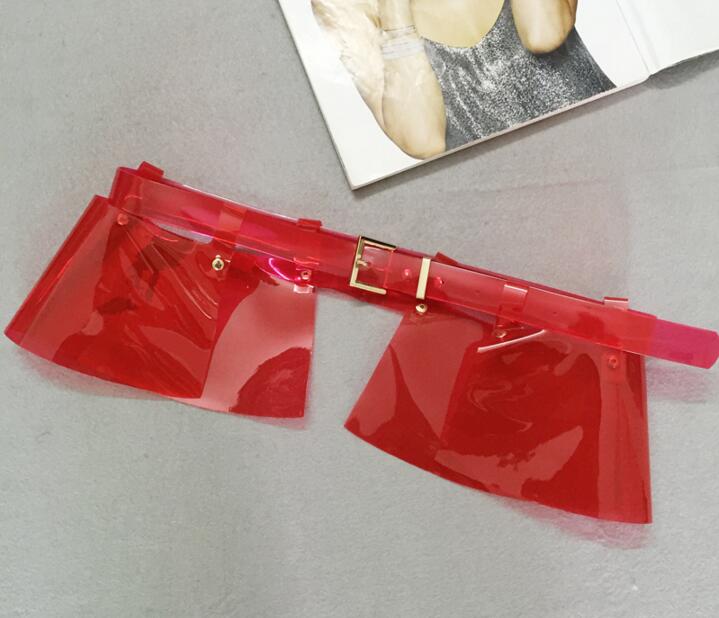 Nuevos accesorios de cinturón ancho de falda de cuero para mujer, corsé de color pvc, extraíble, correa de doble uso, cinturón de cintura, ropa de chica: E001