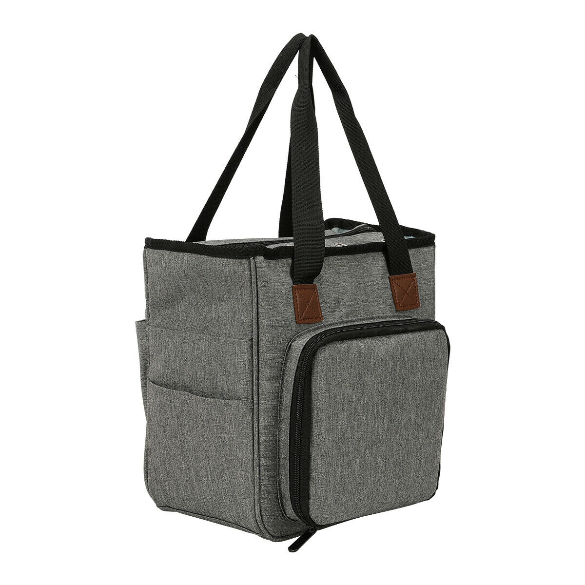 multifunzione uncinetto ganci filato Deposito Tote Borsa maglieria attrezzo accessorio trasportare Organizer Astuccio: Grigio