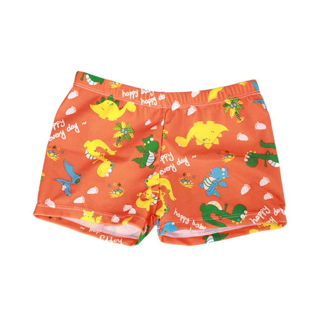 0-8Y Boys Beach Wear Kids Trunks Children Swimsuit Boys Swimwear Short Swimming Trunk Star Print Clothes Bathing Suit A50: Orange / L