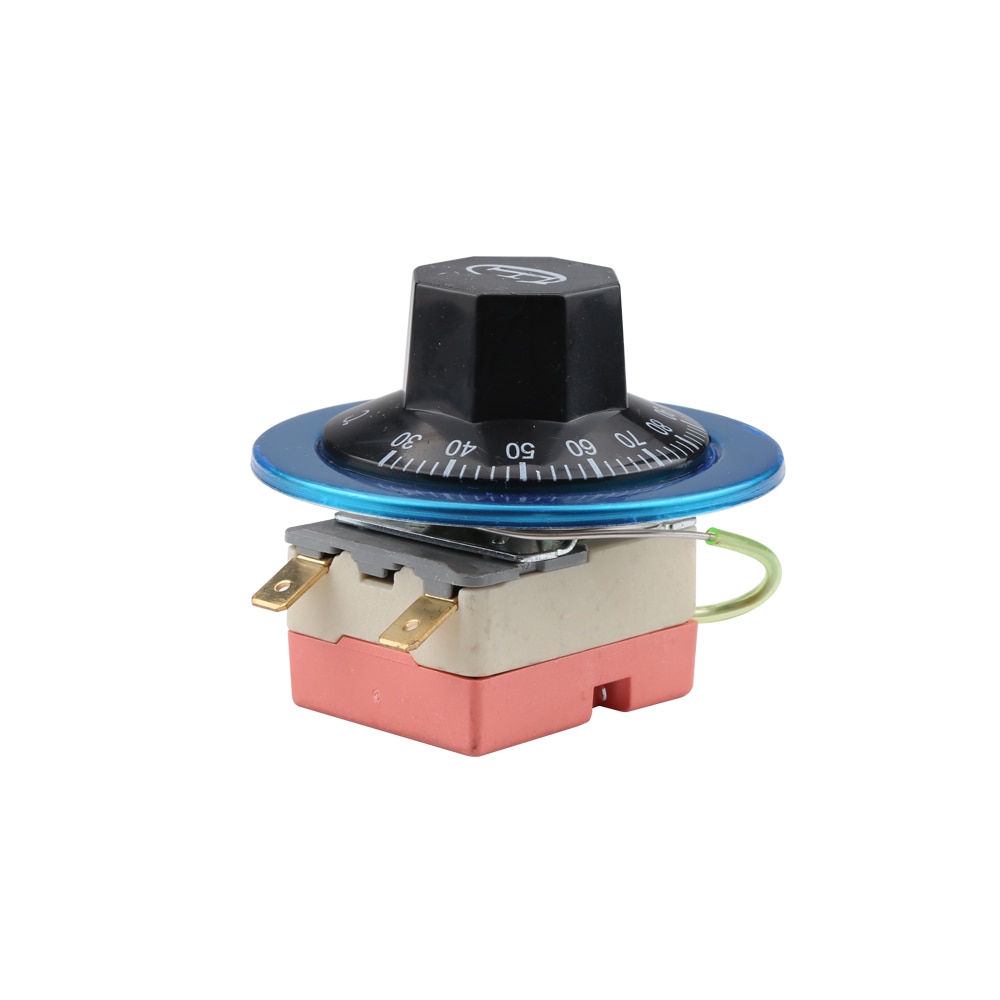 Isuotuo-termostato capilar de temperatura, controlador de interruptor giratorio ajustable de 2-110 grados Celsius, CA 220V 16A