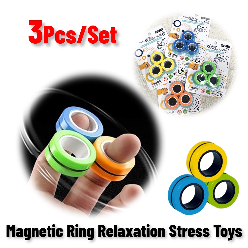 Neue Stress Relief Spielzeug Anti-Stress Ringe Magnetische Armband Ring Entpacken Spielzeug Magie Ring Requisiten Werkzeuge Dekompression spielzeug