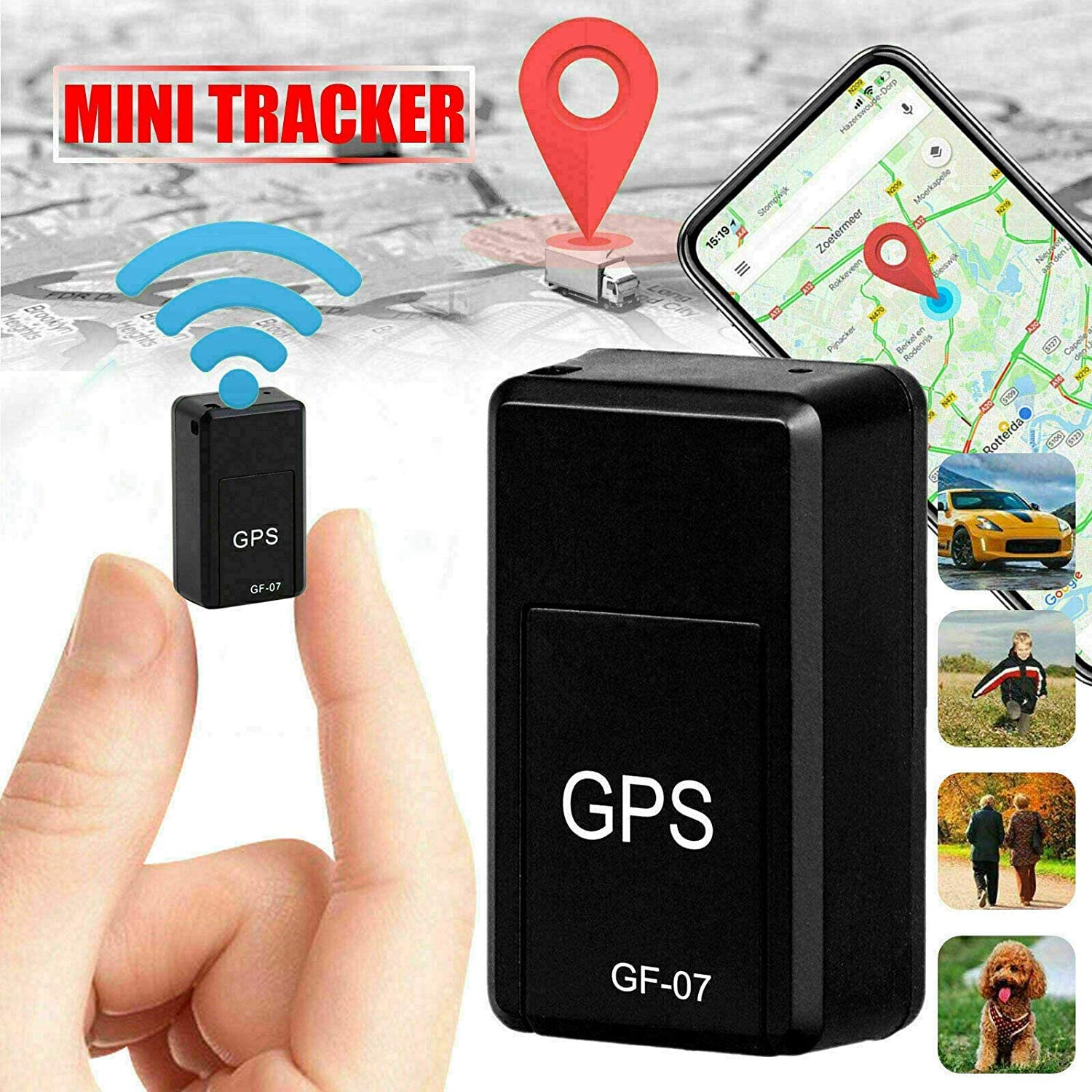 Draagbare GF07 Magnetische Mini Auto Tracker Gps Real Time Tracking Locator Apparaat Gprs Tracker Real-Time Voertuig locator