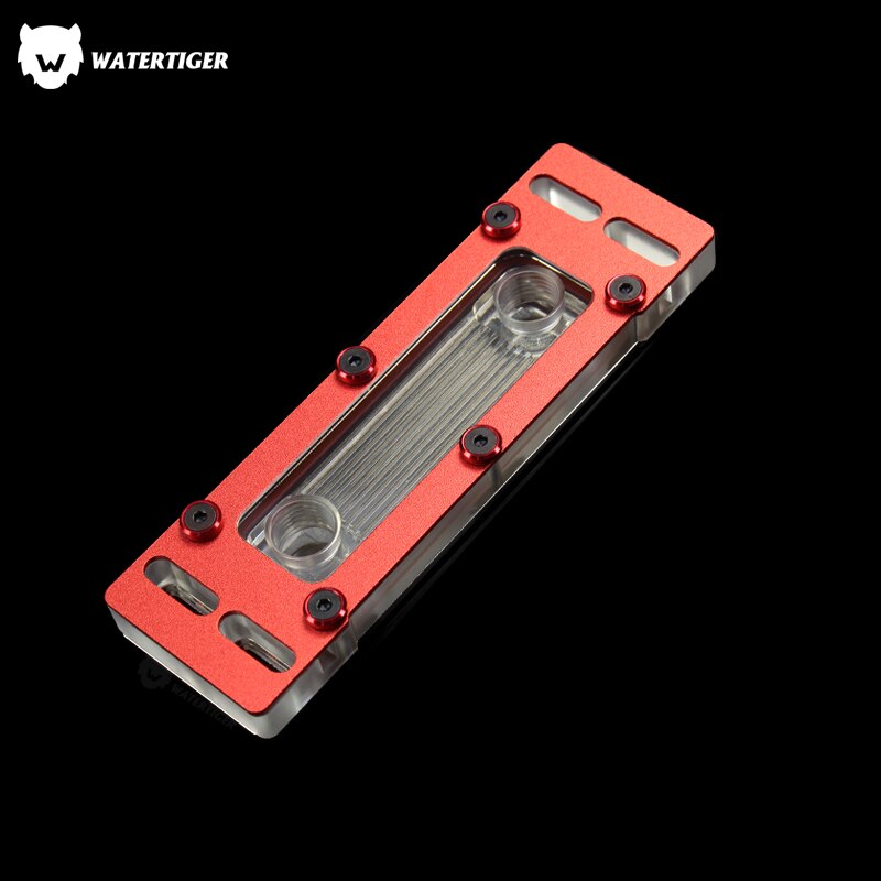 WATERTIGER MSC PC 4way RAM Water Cooling Block Kit One Kit Two Armor One Block, One Block Maximum Support 4 RAM: red
