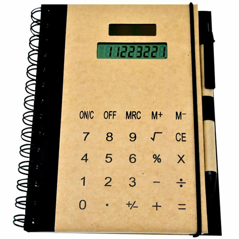 Multifunctionele Notepad Met Zonne-energie Rekenmachine Business Supplies Papier Rekenmachine Met Zonne-energie Notebook: S