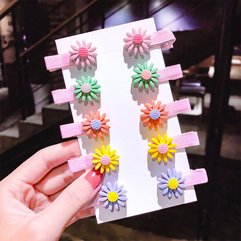 Horquilla para niños 10 Uds. Clip para el pelo bonito Color joyería Clip accesorios para el pelo de bebé Clip lindo bebé horquilla INS