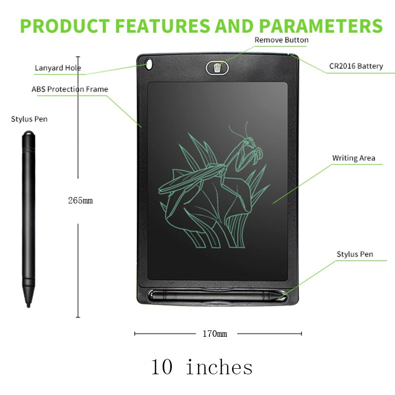 8.5/10/12 inch LCD Writing Board Children&#39;s Drawing Graffiti Board Interest Training Indoor And Outdoor Interactive Toys