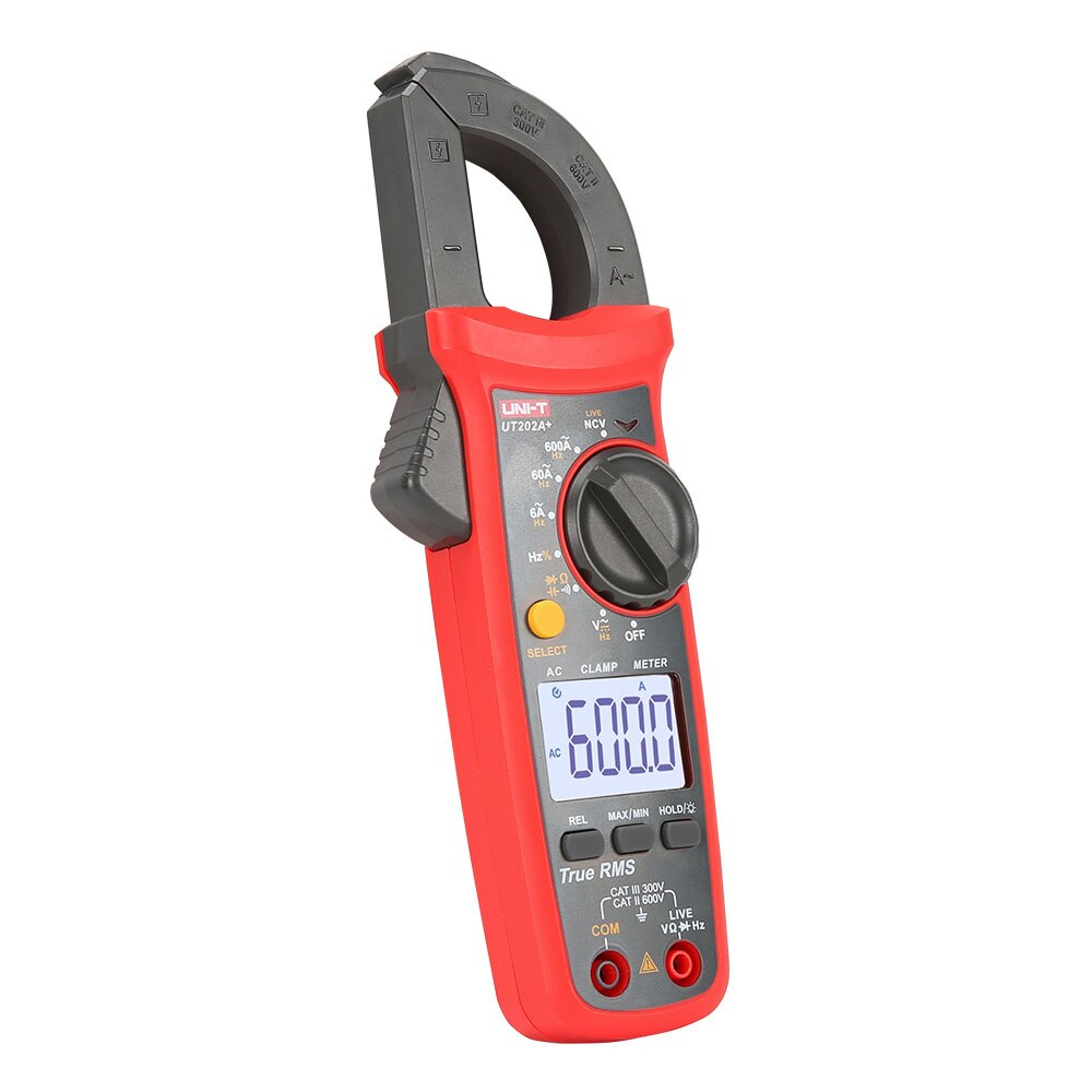 UNI-T UT202A+ Clamp Meter Digital Clamp Meter Digital Multimeter AC Current AC/DC Voltage Resistance Tester