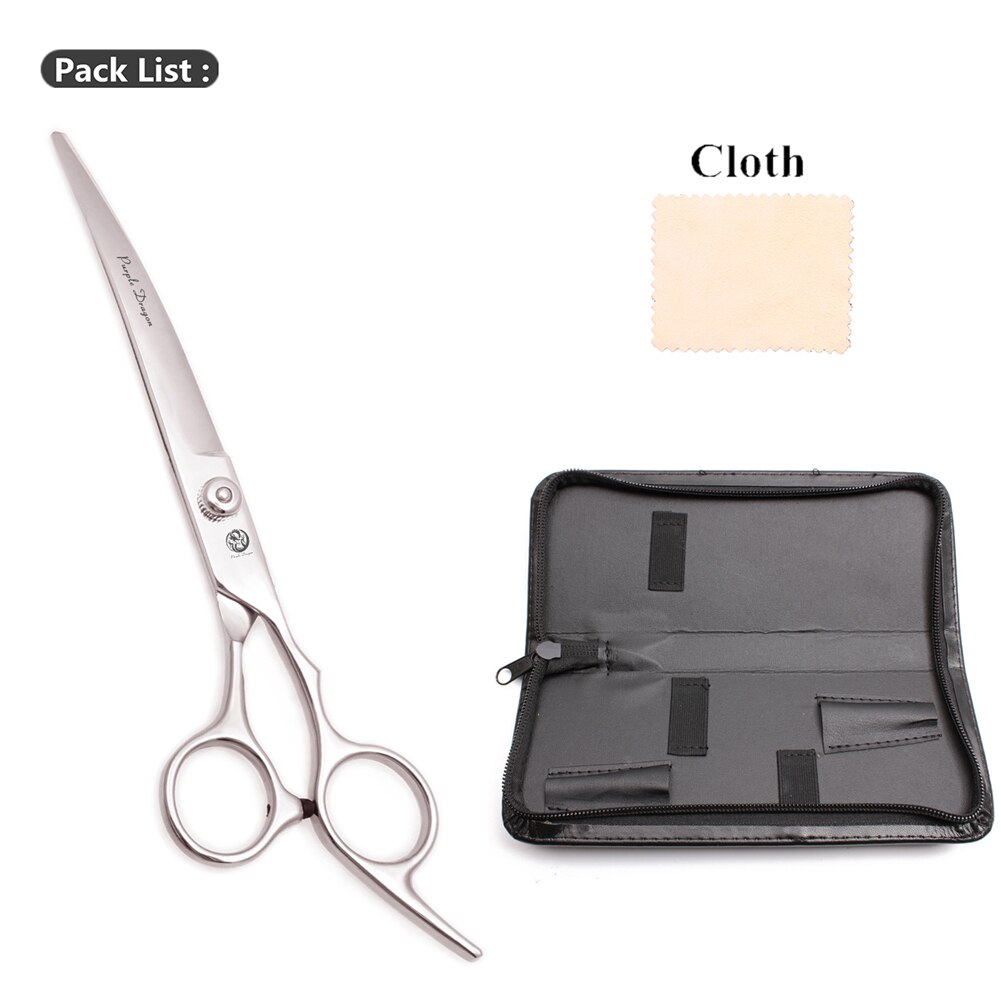 Professionelle Hundesalon Schere Set 6.0 "Edelstahl Lila Drachen Hund Schere Gebogene Schere Gerade Schere Ausdünnung Schere Z4001: Z4001 Yin DC 6Y