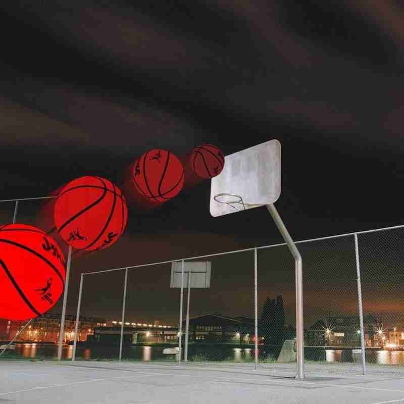 LED Light Up Basketball Growing Rubber Basketball Battery Light Up For Training Basketball Freestyle Reflective Performance P3V2