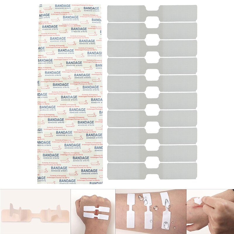 10pcs/pack Adhesive Bandages Waterproof Band Aid Butterfly Adhesive Wound Closure Band Aid Emergency Kit 70x12mm