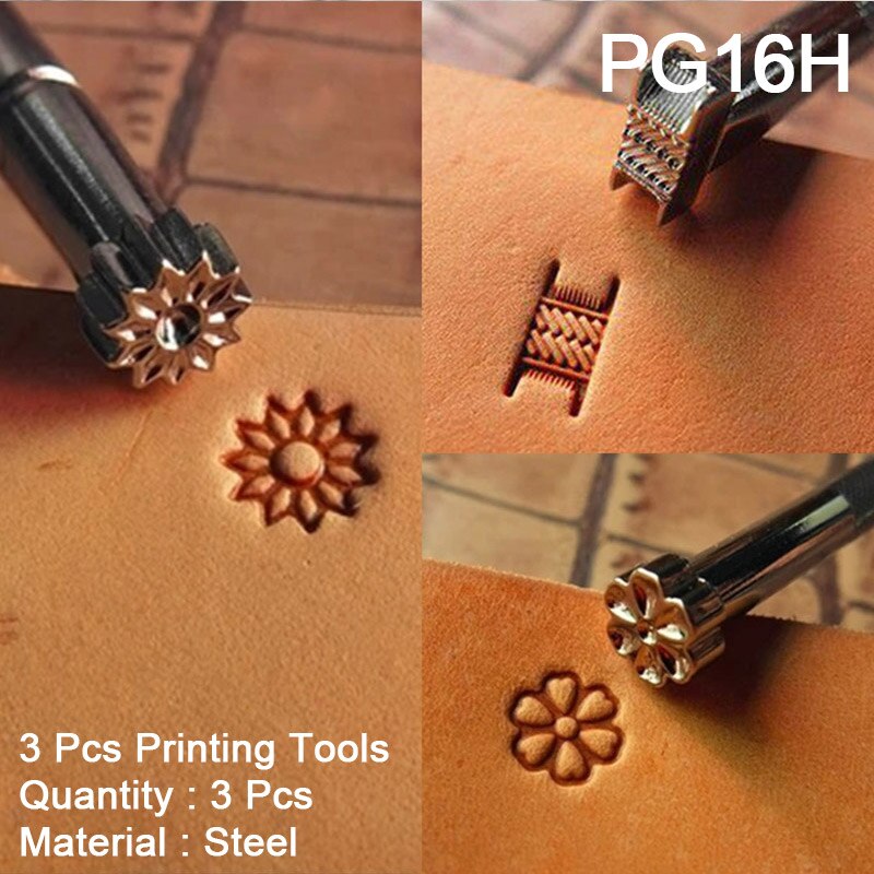 Leather Craft Carving Tools for Leather Printing Cutting Knife/Hammer/Leather Swivel Knife/Tool Storage Box Leather Staming Set: 3 Pcs Printing Tools